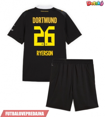 Lacne Dětský Futbalové dres Borussia Dortmund Julian Ryerson #26 2026-27 Krátky Rukáv - Preč (+ trenírky)
